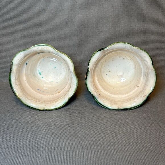 Vintage Italian Hand painted Pottery Planter Floral Etched Ceramic Flower Pot - Picture 5 of 8